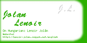jolan lenoir business card